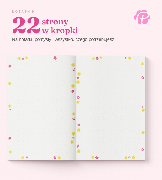 Planella układ planera strony w kropki